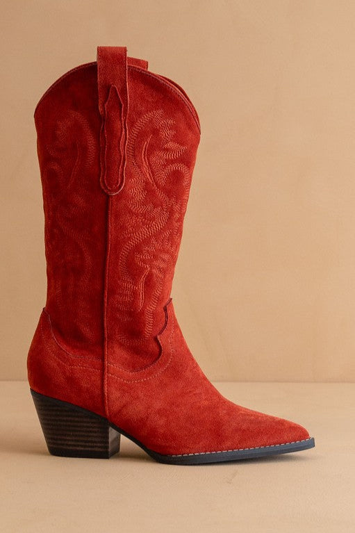 The Amaya Suede Cowgirl Boots