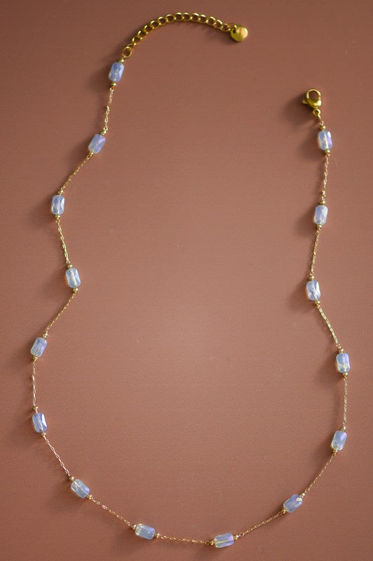 The 18K Clear Bead Necklace