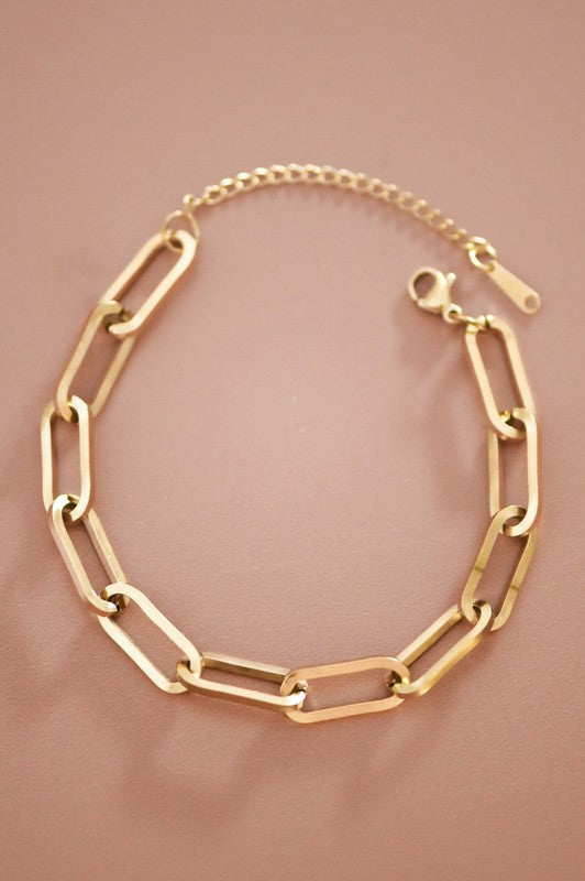The 18K Non-Tarnish Stainless Steel Chain Bracelet