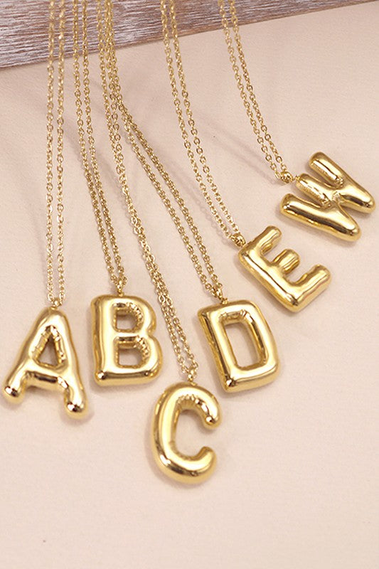 Larger Balloon Initial 18K Necklaces
