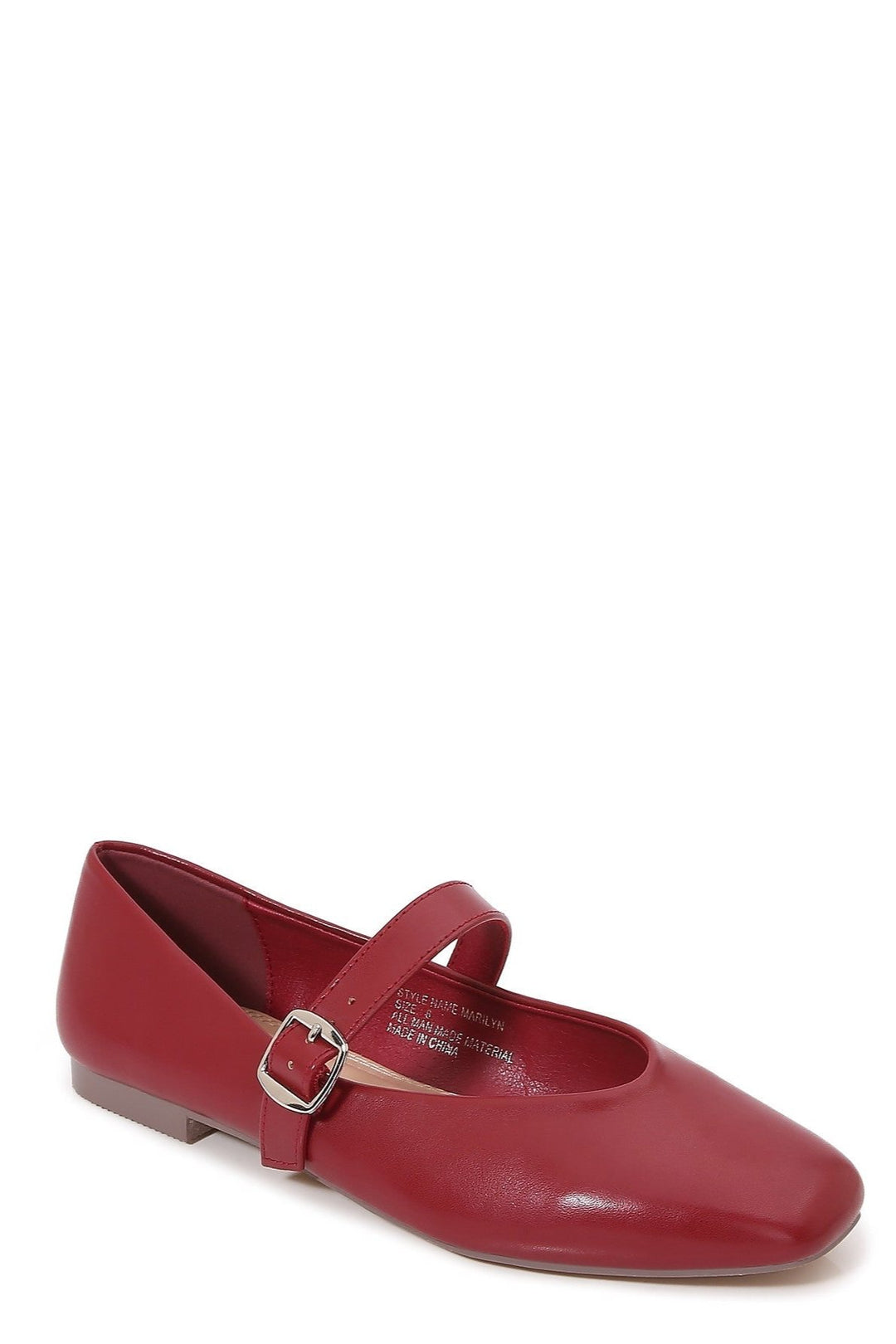 The My Pretty Square Toe Wine Ballet Flats