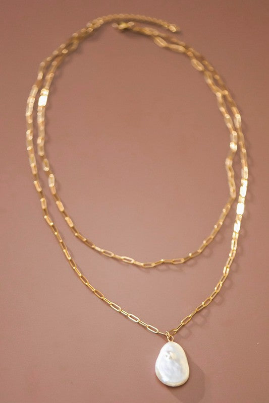 The Golden Tide Layered Pearl Necklace
