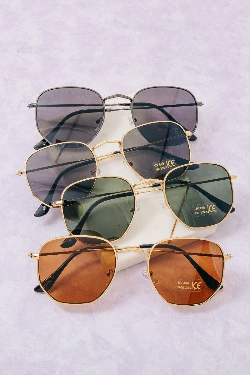 The Metal Frame Round Lens Sunglasses