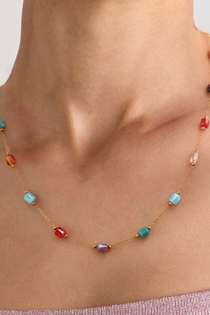 The Simply Stated Color Dainty Bead Necklace