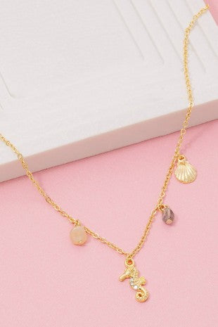The Sealife Sea Horse Charms Necklace