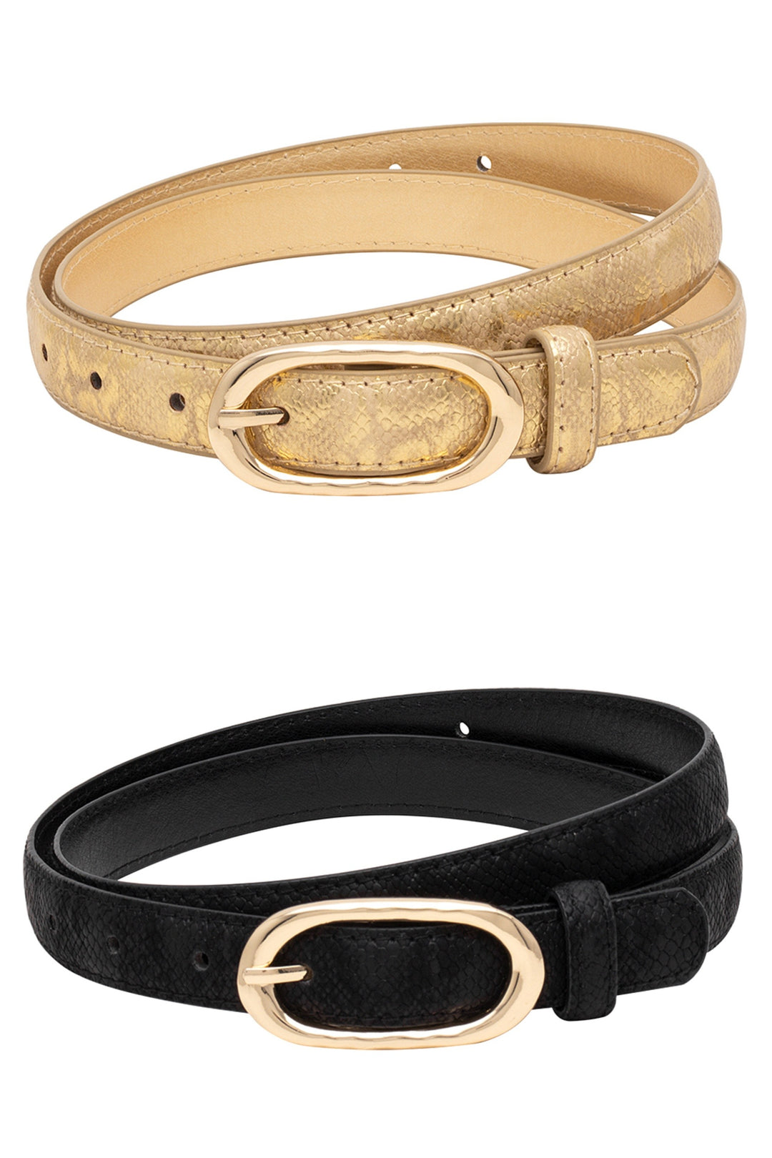 The Animal Print Faux Sueded Leather Belt