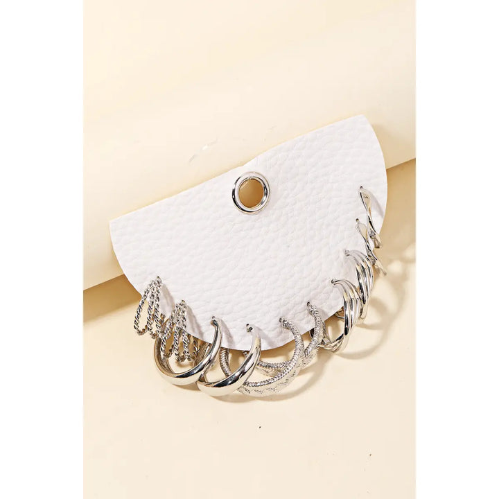 The Annabelle Five Pair Assorted Hoop Earrings Set