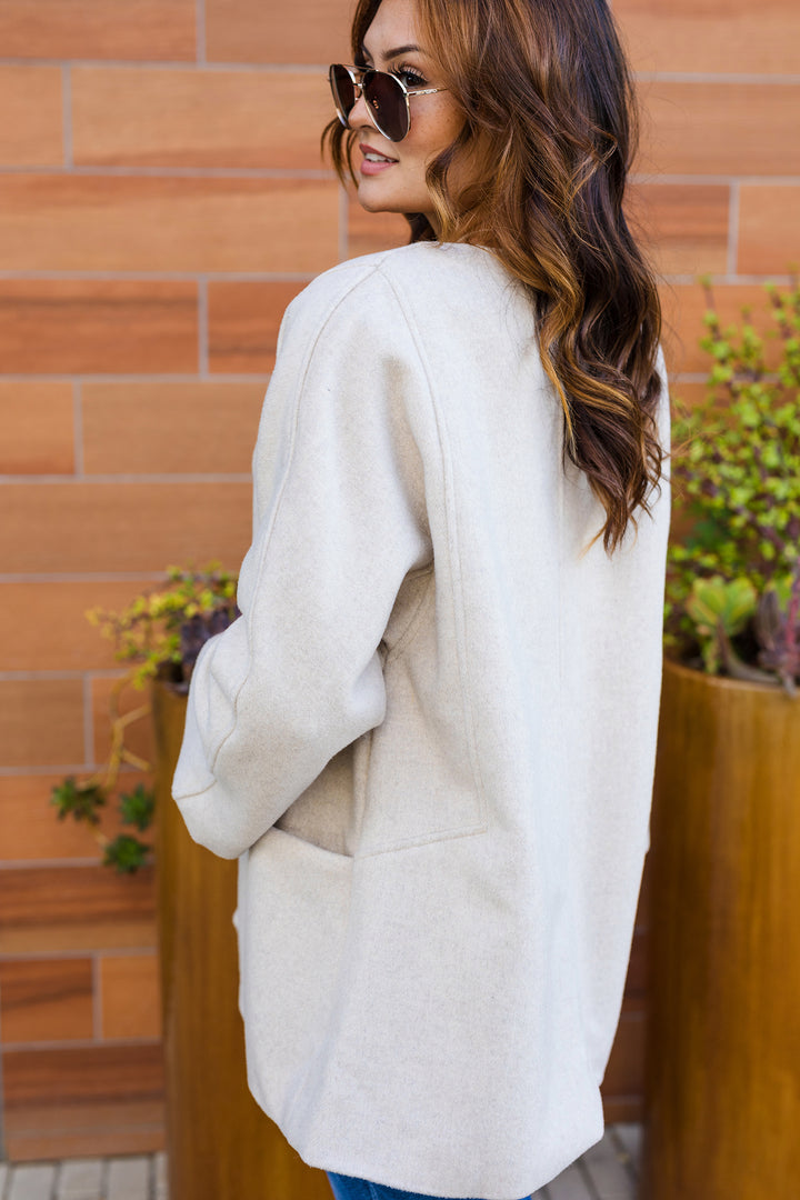 The Molly Open Front Wool Blend Jacket