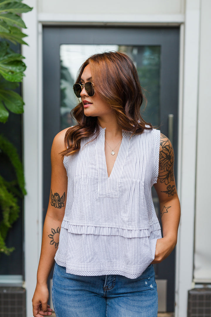 The Watson Striped Sleeveless Top