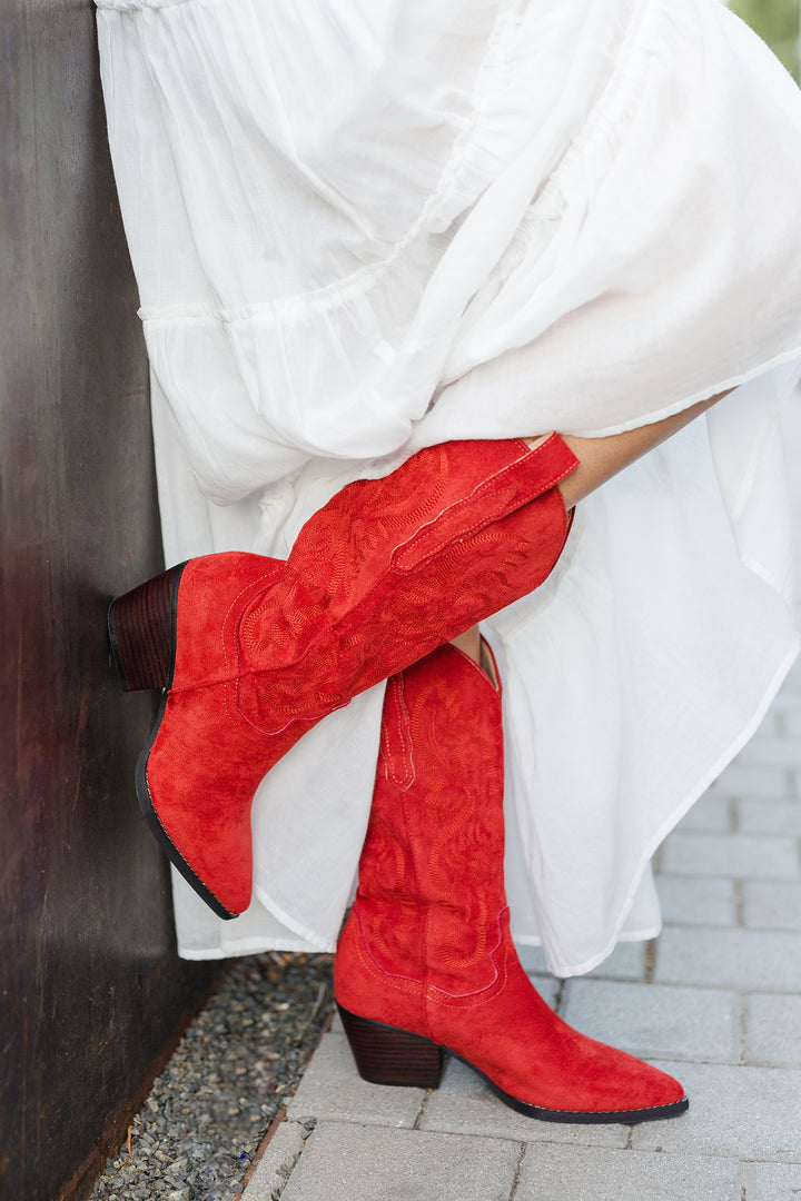 The Amaya Suede Cowgirl Boots