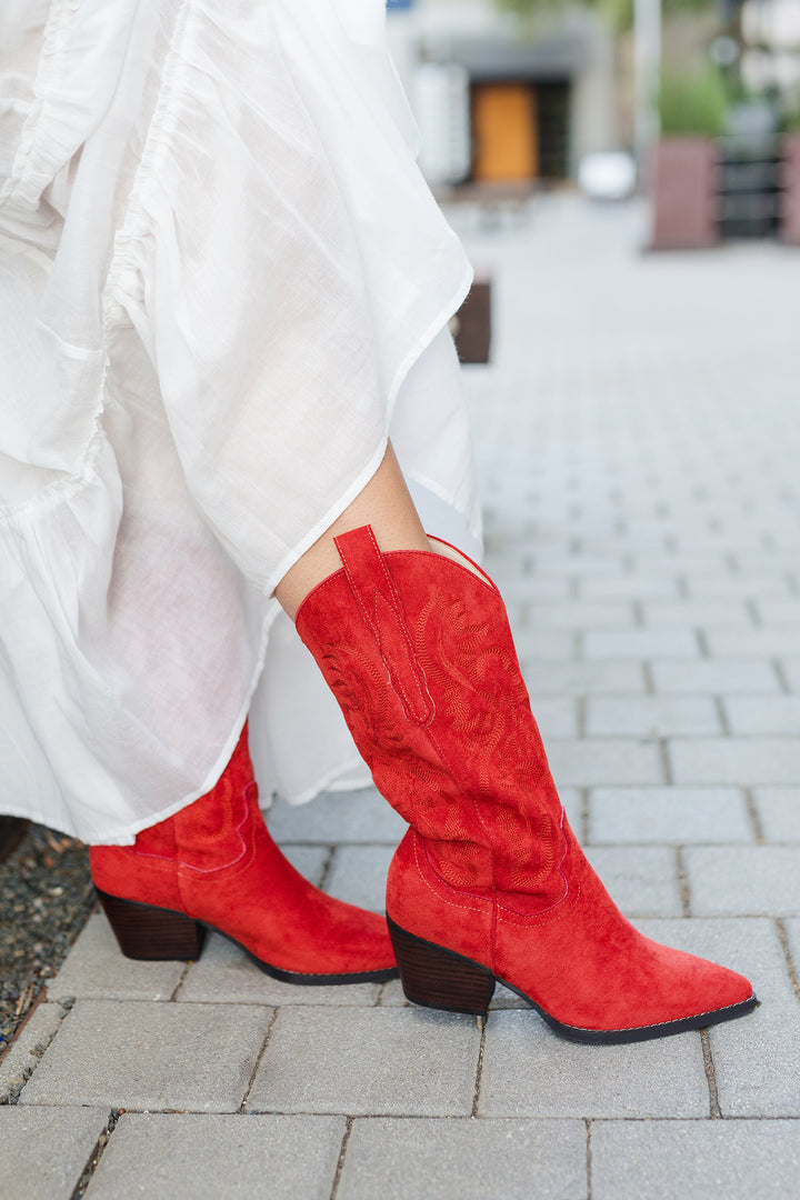 The Amaya Suede Cowgirl Boots