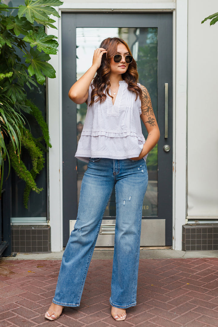 The Watson Striped Sleeveless Top