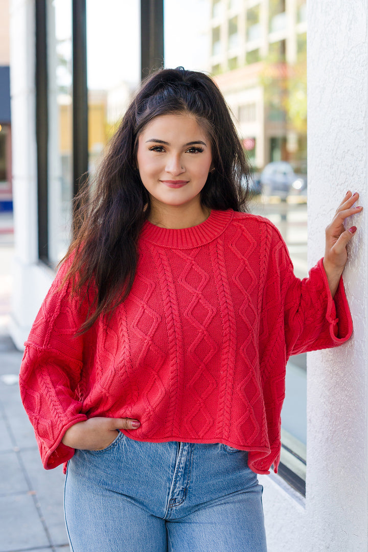 The No Worries Cable Knit Sweater