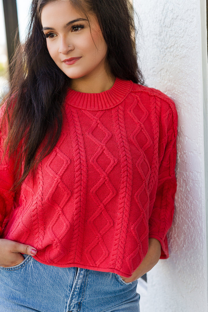 The No Worries Cable Knit Sweater