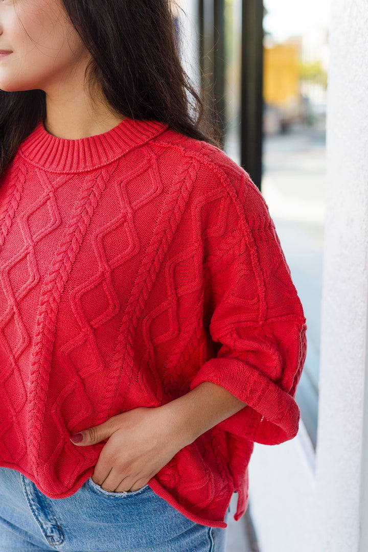 The No Worries Cable Knit Sweater