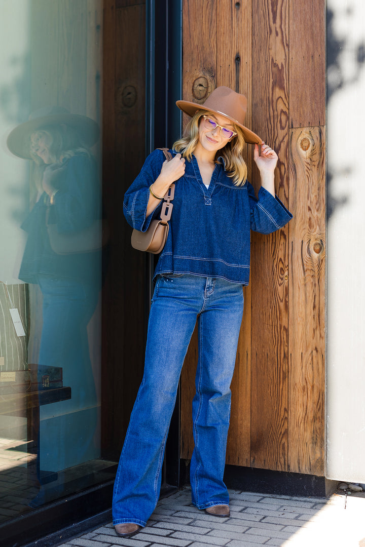 The Full Swing Denim Top