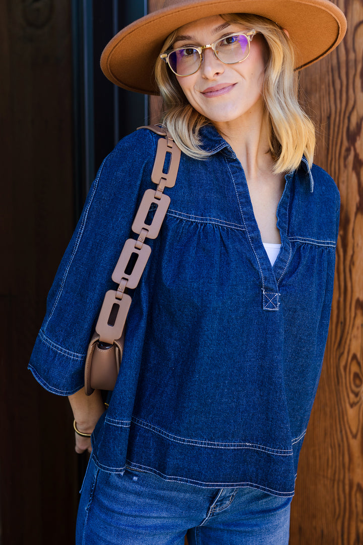 The Full Swing Denim Top