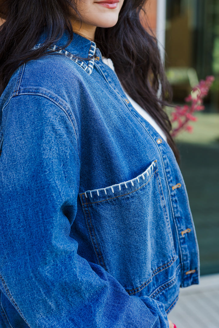 The Stitch In time Boxy Denim Jacket