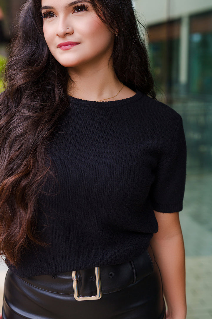 The Best In Crew Knit Short Sleeve Sweater