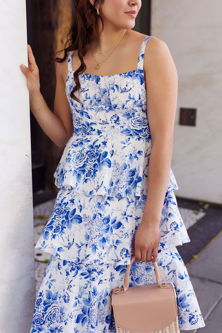 The Countryside Sunday Floral Print Maxi Dress