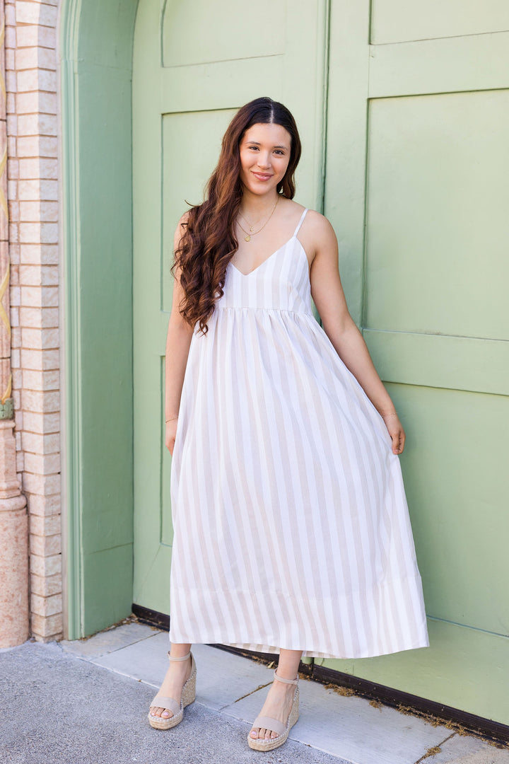 The Out To Sea Striped Maxi Dress