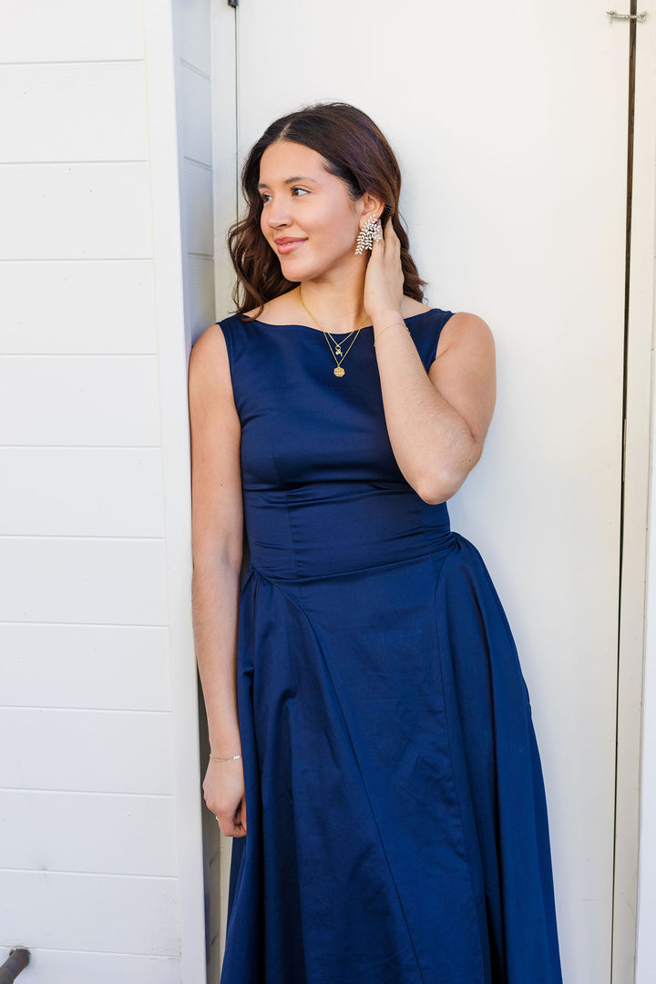 The Sharp Turn Sleeveless Midi Dress