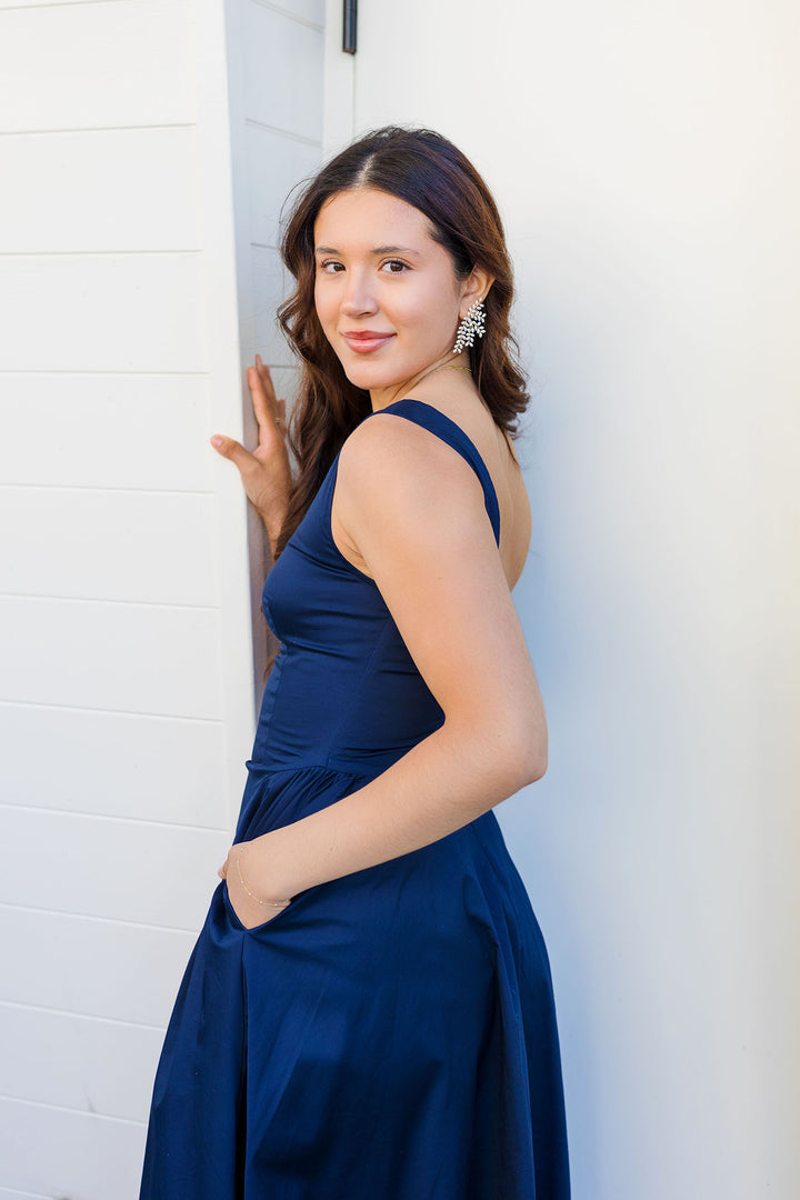 The Sharp Turn Sleeveless Midi Dress