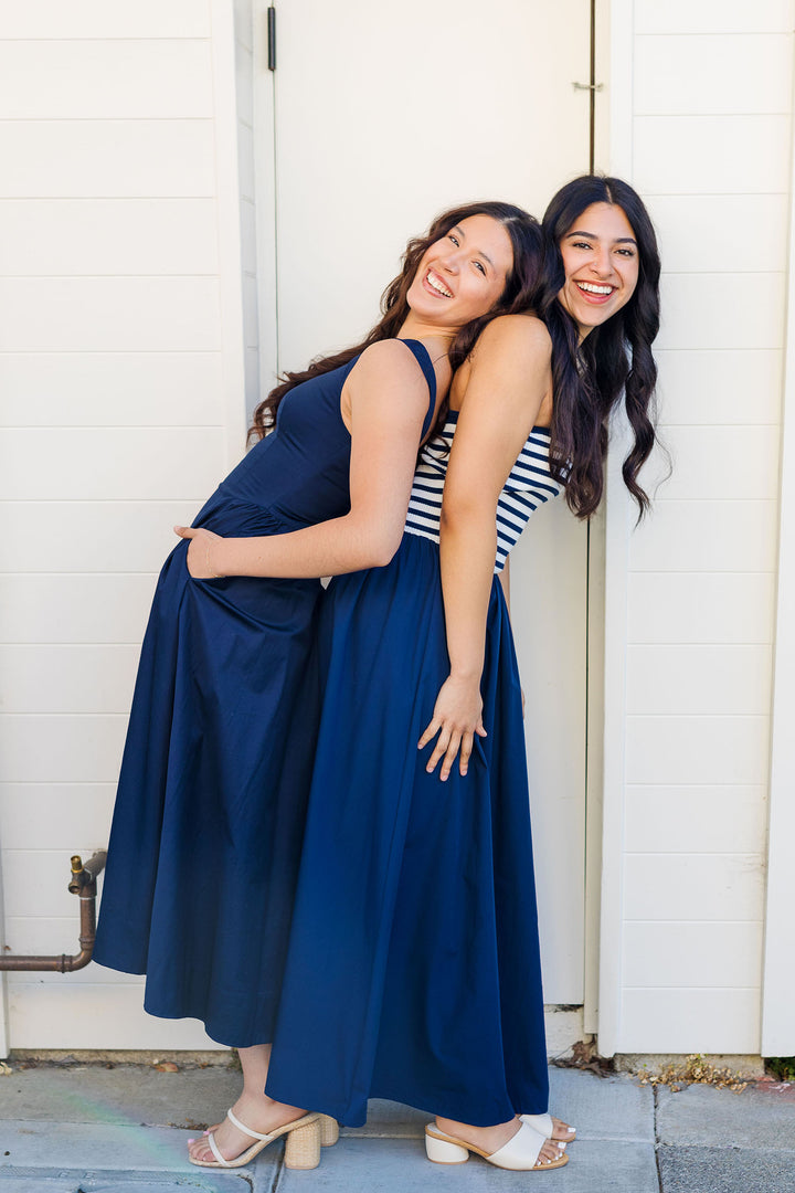 The Sharp Turn Sleeveless Midi Dress