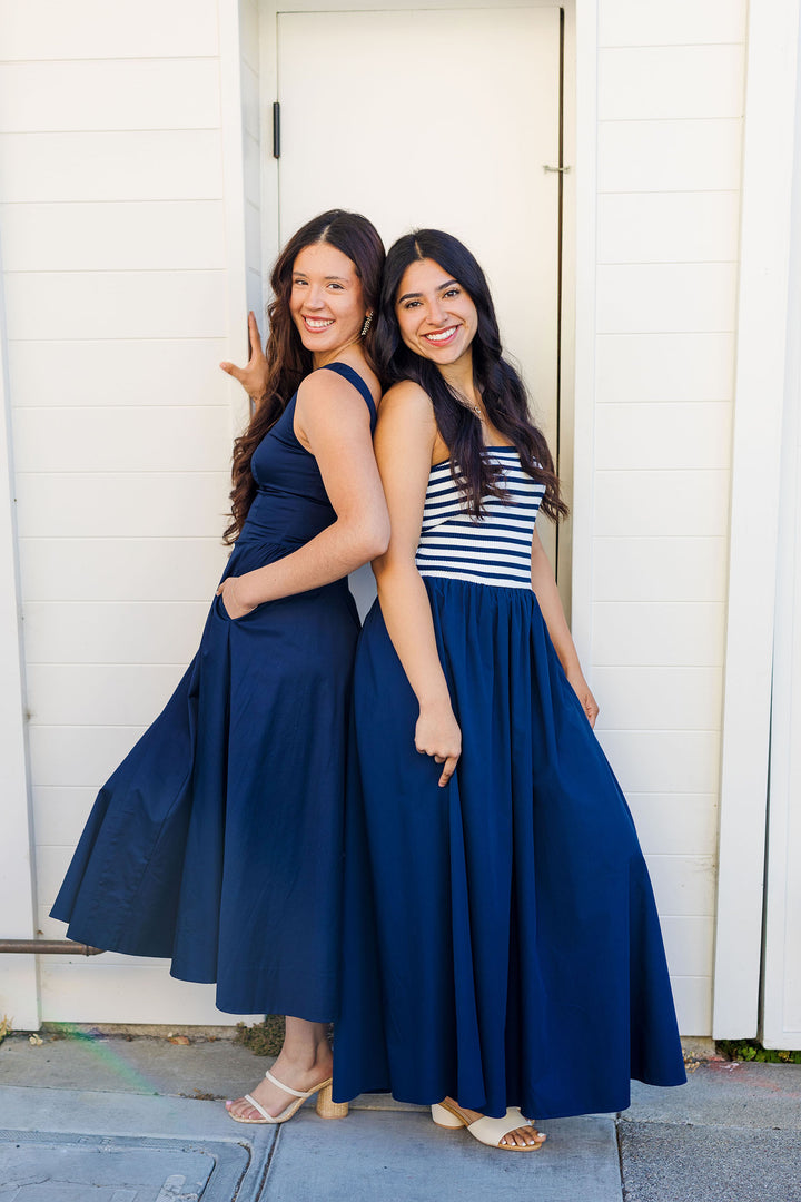 The Sharp Turn Sleeveless Midi Dress