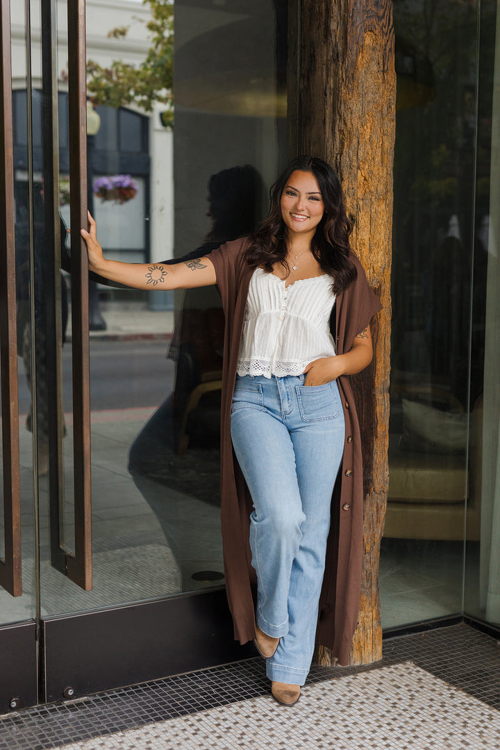 The Forever Fall Knit Button Front Cardigan Dress