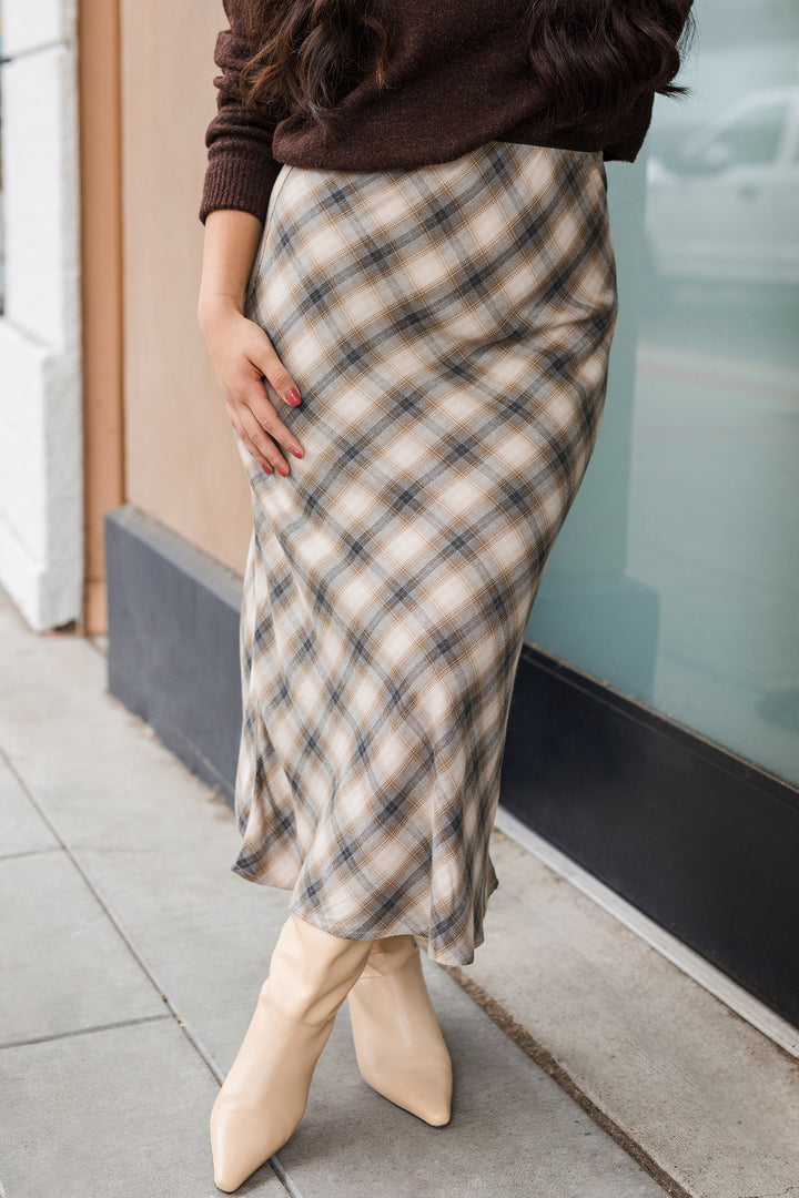 The Perfectly Tartan Plaid Midi Skirt