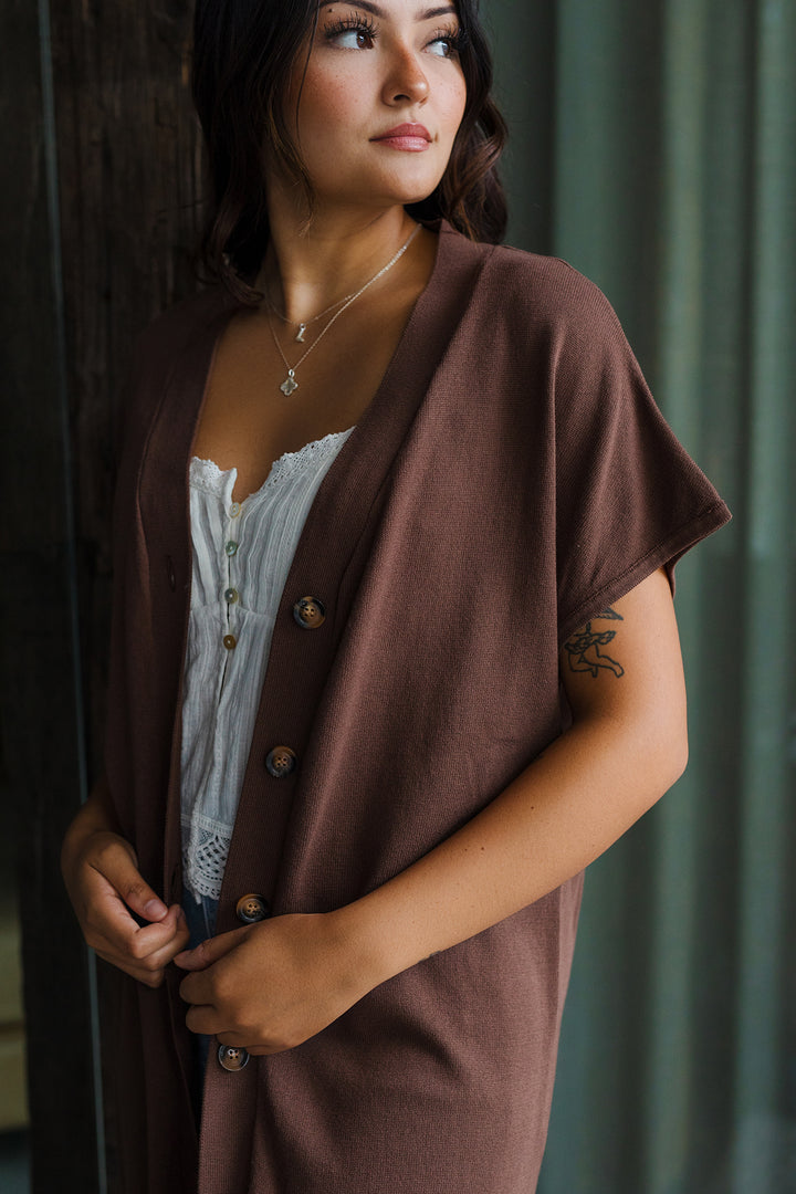 The Forever Fall Knit Button Front Cardigan Dress