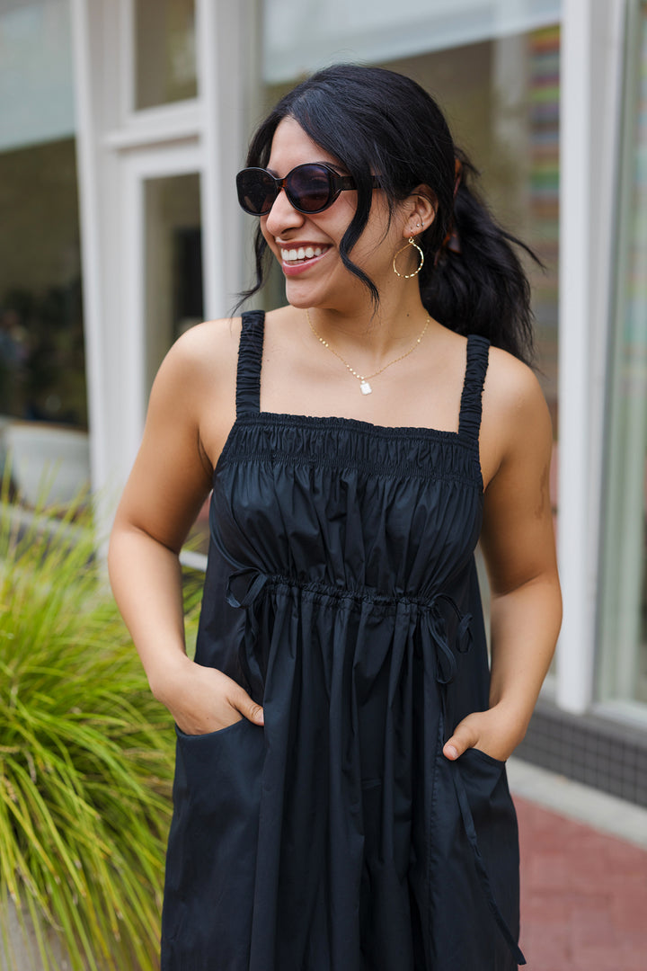 The Sweetest Days Black Midi Dress