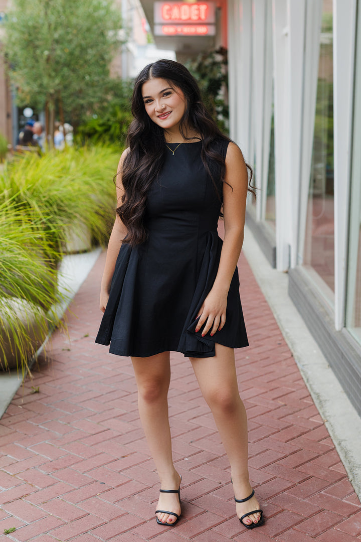 The Prettiest Girl Black High Neck Mini Dress