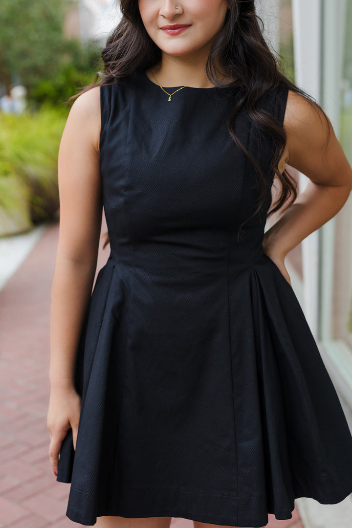 The Prettiest Girl Black High Neck Mini Dress