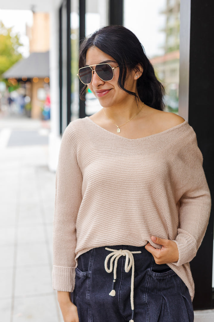 The East Side Slouchy Rolled Cuff Sweater
