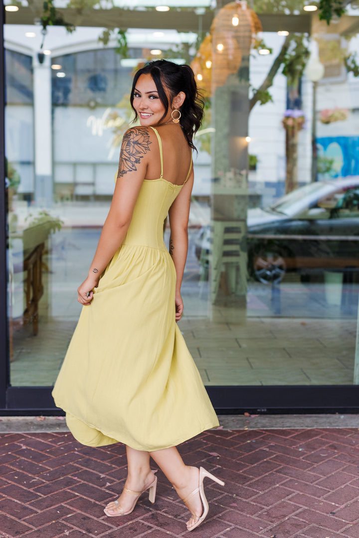 The Tying The Knot Linen Midi Dress