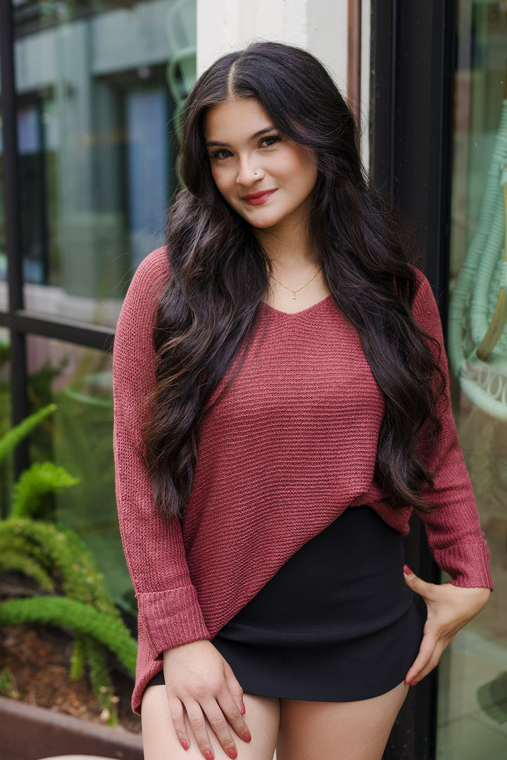 The East Side Slouchy Rolled Cuff Sweater