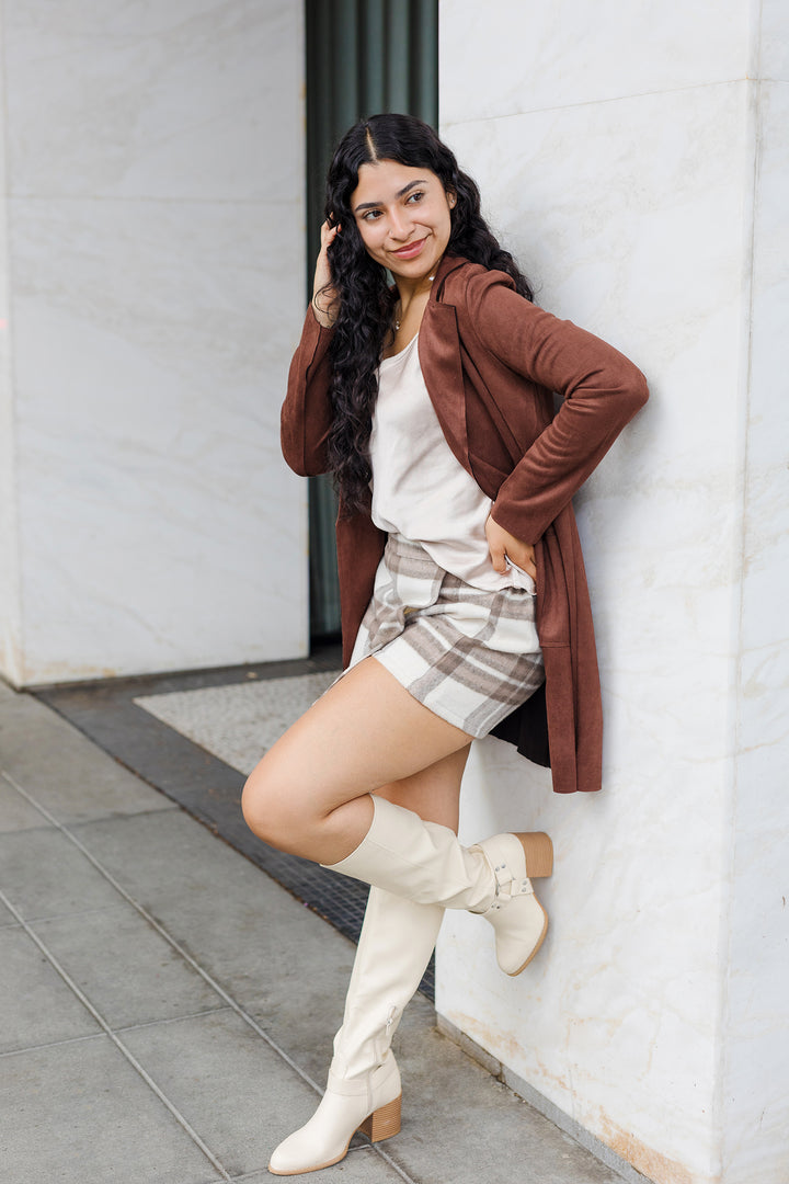 The Plaid to the Bone Wrap Front Skorts