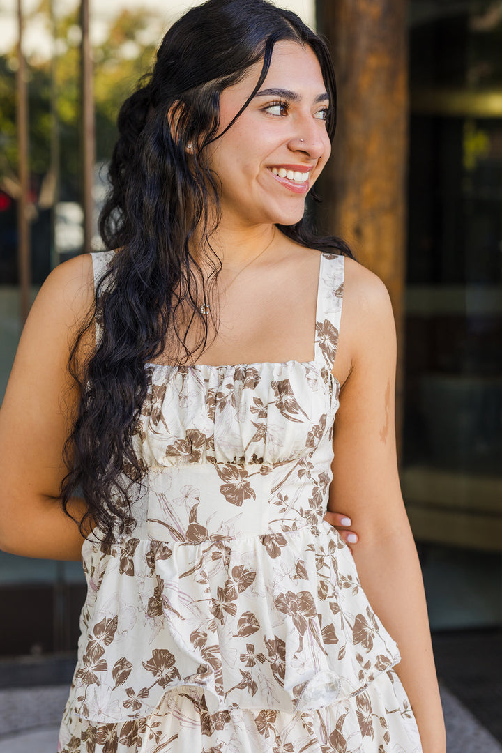 The Fall Frenzy Floral Tiered Maxi Dress