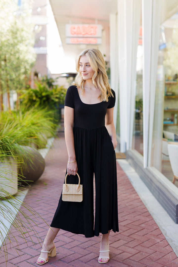 The Blanca Black Double Layered Jumpsuit