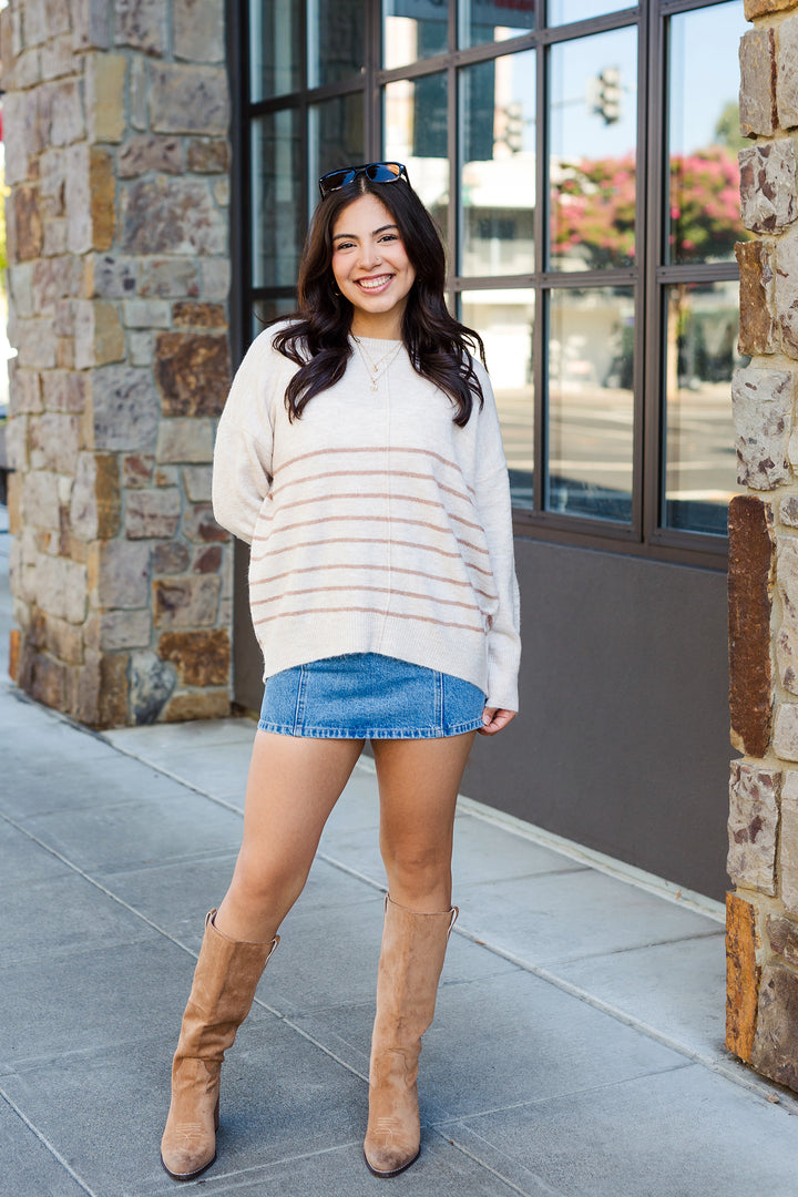 The Front of the Line Striped Sweater