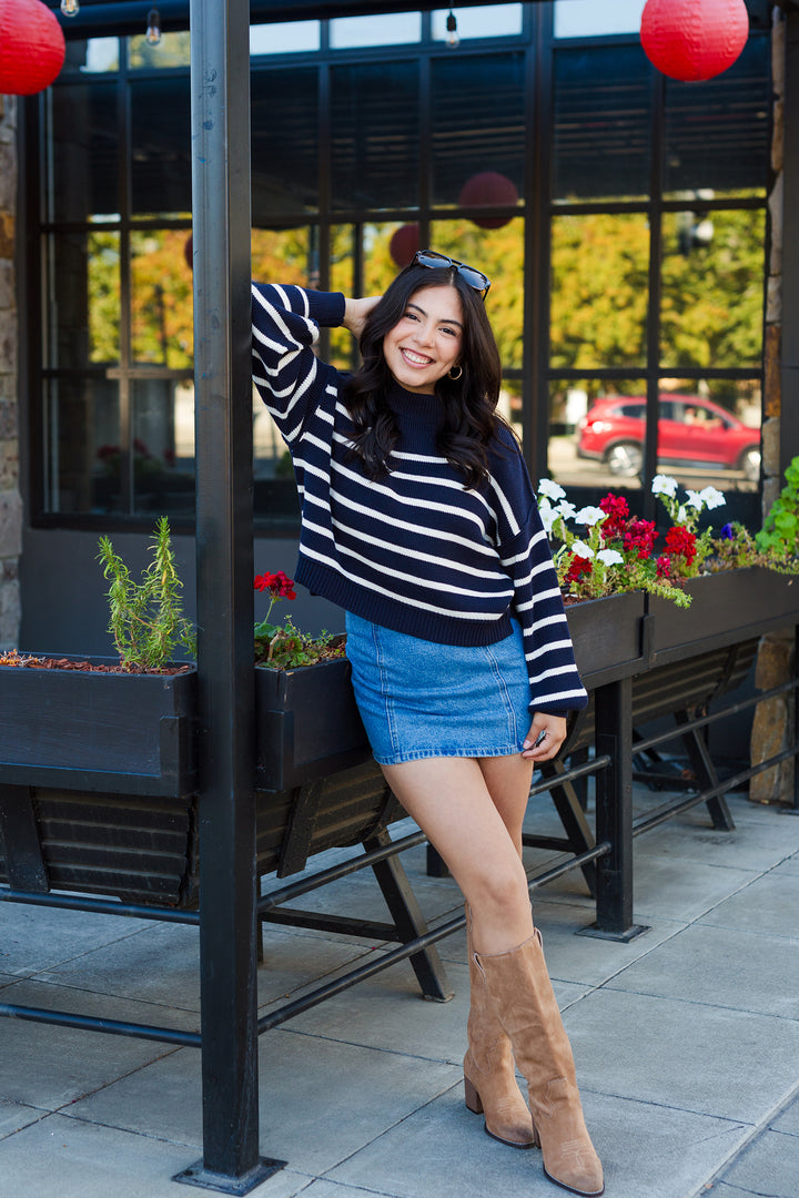 The Warm Front Striped Knit Sweater