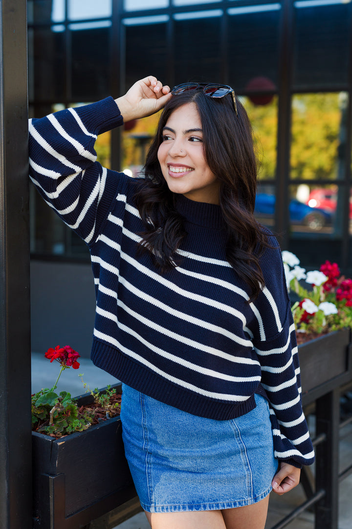 The Warm Front Striped Knit Sweater