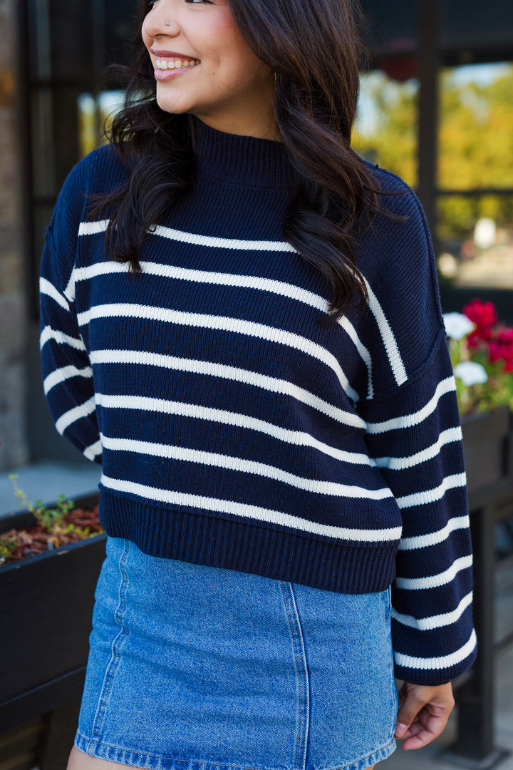 The Warm Front Striped Knit Sweater