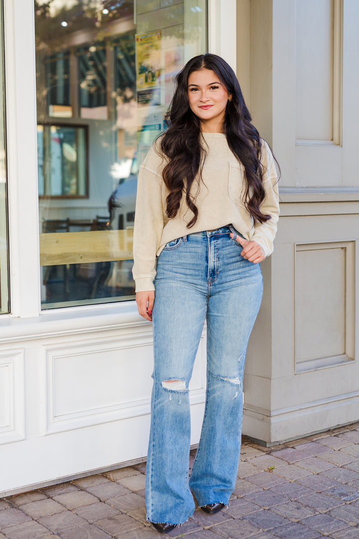 The Pocket Science Acid Washed Long Sleeve Top