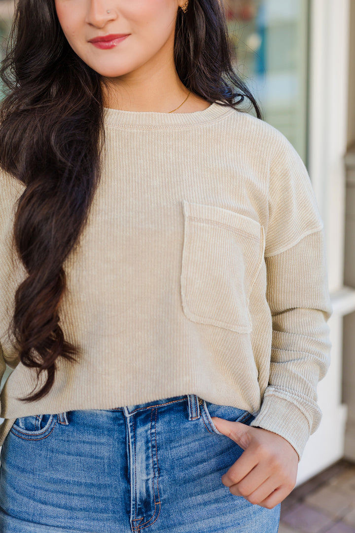 The Pocket Science Acid Washed Long Sleeve Top