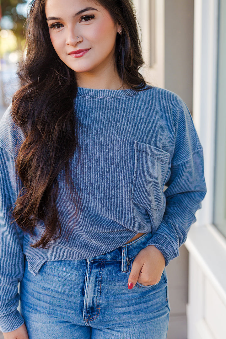 The Pocket Science Acid Washed Long Sleeve Top