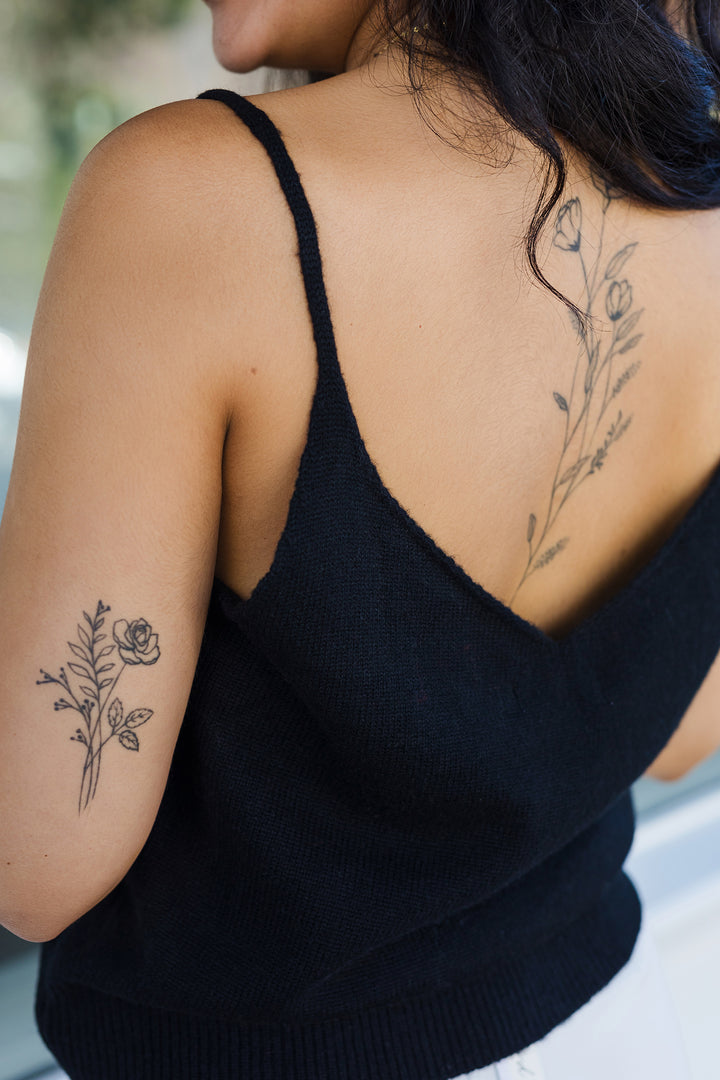 The Go For It Black Sweater Tank