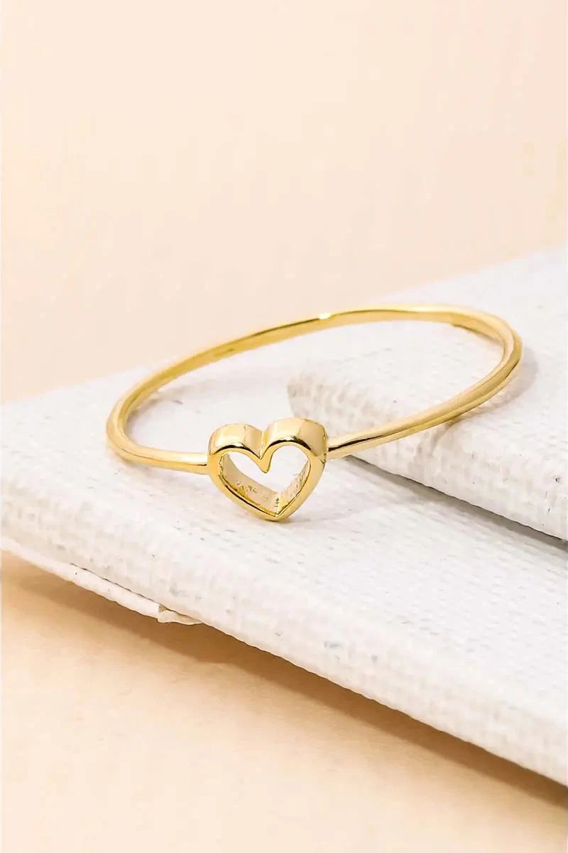 Dainty Open Heart Ring